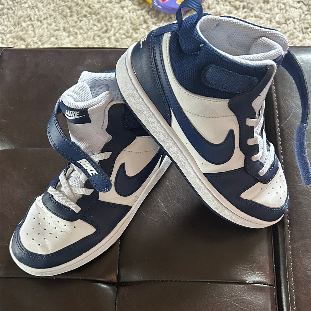 Nike Kids Basketball Blue and White Hi Top Sneakers - Picture 8 of 8